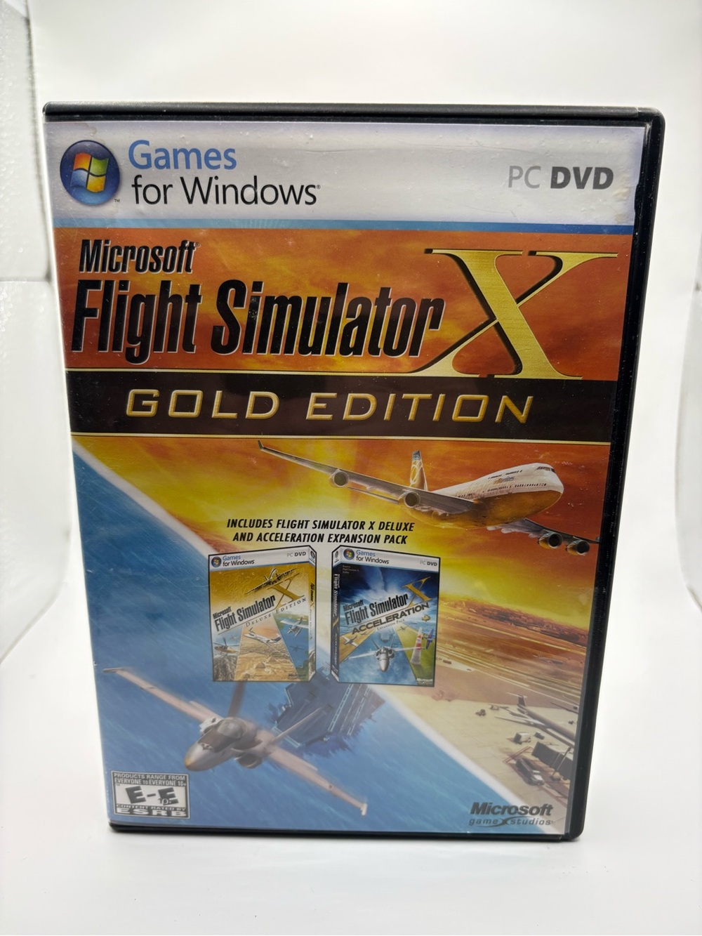 Microsoft Flight Simulator X Gold Edition PC DVD Complete FSX Deluxe + Accelerat